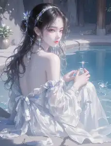 Moonlight Spring - The Maiden by the Water