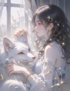 The white companion by the window