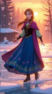 Anna enjoying skating
