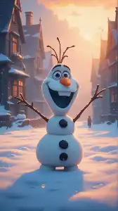 Surprisingly joyful snowman