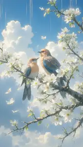 Birds sing and flowers give forth their fragrance