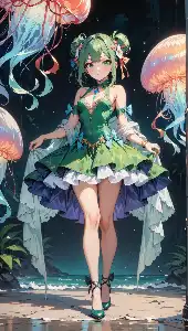 The Girl Among the Floating Jellyfish