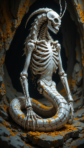 Mysterious serpent skeleton