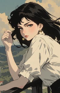 Retro-style anime girl
