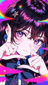Energetic anime characters