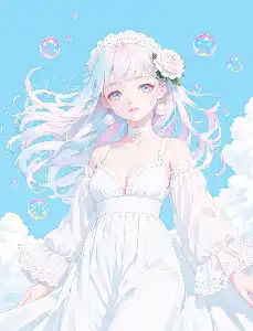 Colorful-haired girl