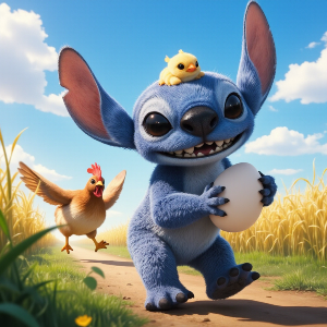 Stitch yang mencuri telur