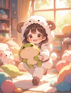 The gentle embrace of a sheep