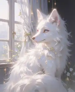 Silver-Glowing White Fox