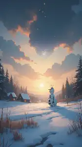 The lonely figure under the twilight